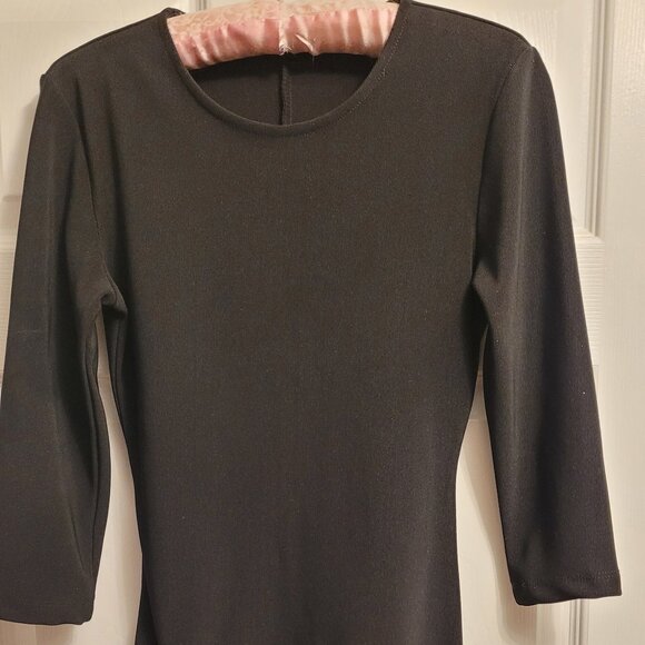 Zara Classic Black Mini Tied/Ruched Dress - EUC - Picture 3 of 8